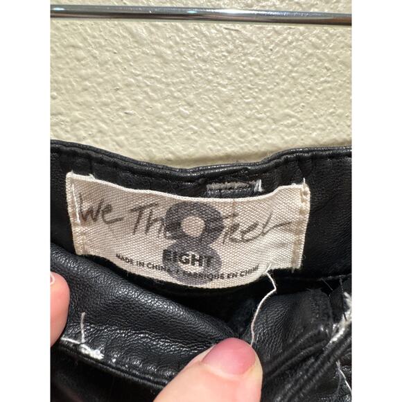 Free People We The Free Mystic Black The It Factor Vegan Faux Leather Pants 8 - Picture 4 of 6